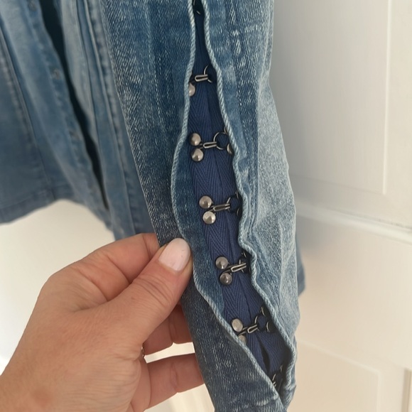 Free People Blue Long Sleeve Shirt Dress - Picture 13 of 16